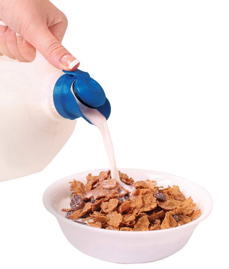 Jokari Milk Spout 1 of A Kind Kitchen Gadget - Easy Open Spout  Fast Seal  Amazing Tool For Arthritic Hands  Provides Smooth Clean Pour With Less Spills and Messes (2 pk) 4 Spouts Total - Image 4
